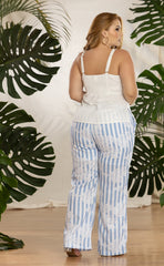 SET FLORAL Y RAYAS PLUS SIZE P842