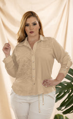 BLUSA CAMISERA ENCAJE P894