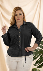 BLUSA CAMISERA ENCAJE P894