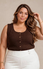 BLUSA PLUS SIZE SIZA CON TIPO CROCHET P895