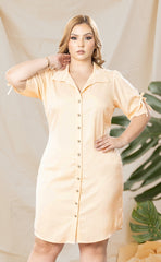 VESTIDO  CORTO PLUS  MANGA 3/4 P896