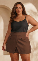 FALDASHORT PLUS SIZE CORTE CRUZADO P905