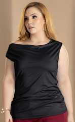 BLUSA PLUS SIZE CUELLO BANDEJA P911