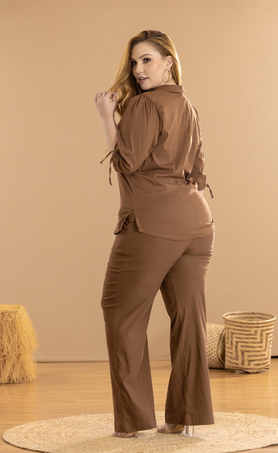 SET PLUS SIZE  BLUSA Y PANTALON P930